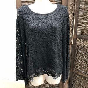 Bell Sleeve Lace Top